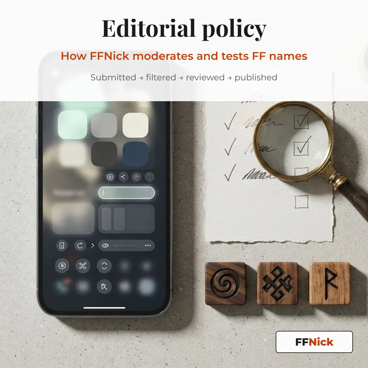 FFNick editorial policy: how Free Fire names are moderated and tested